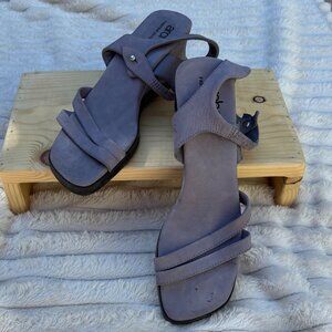 Arche Violet Nubuck Leather Wedge Sandals – Made in France – Women’s 40 9.5